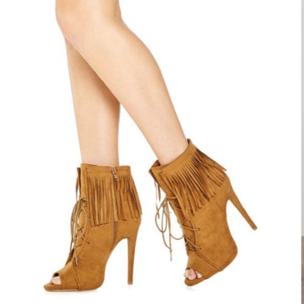 JustFab open toe booties - 8 - Picture 2 of 6